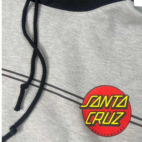 Santa Cruz skateboards authentic original hoodie gray black men’s XL sweatshirt - Picture 2 of 5